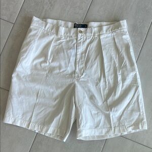 Polo by Ralph Lauren Tyler Short Men’s Pleated Relaxed Fit White Shorts Sz 36